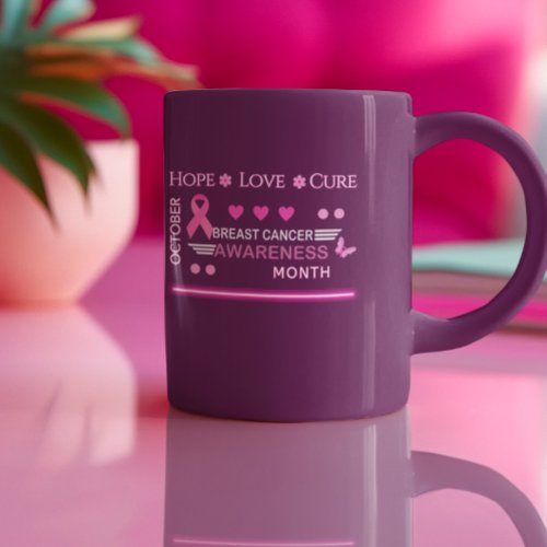 Breast Cancer Awareness Month Design Two_Tone Coffee Mug