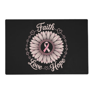breast cancer awareness month faith hope cure placemat