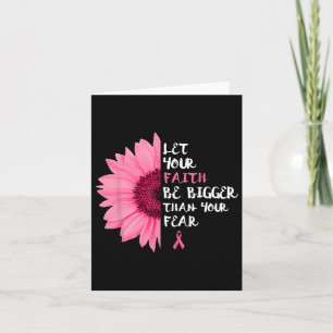 Breast Cancer Awareness Month Flower Pink Ribbon W Card
