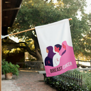 Breast Cancer Awareness Month House Flag