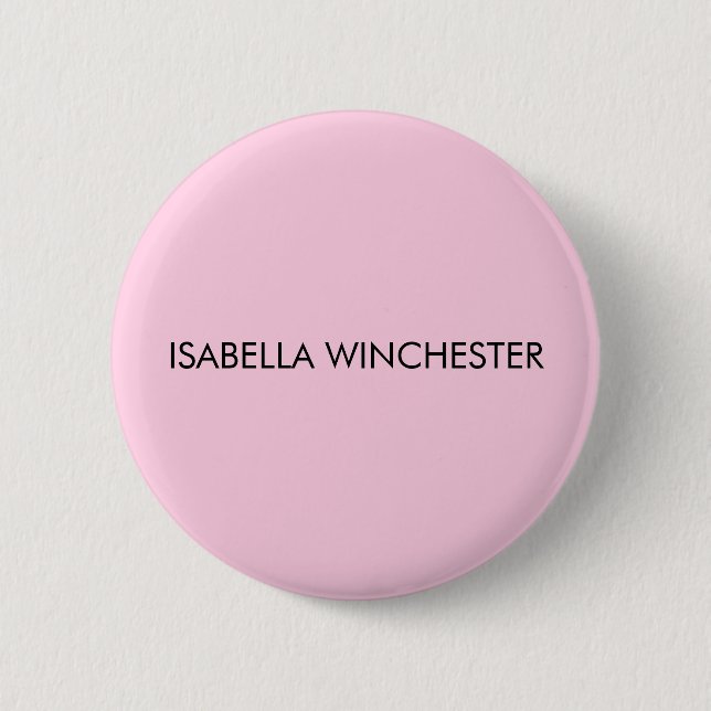 Breast cancer awareness month light pink custom  button (Front)