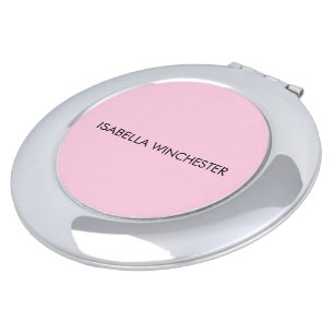 Breast cancer awareness month light pink custom compact mirror