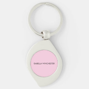 Breast cancer awareness month light pink custom keychain