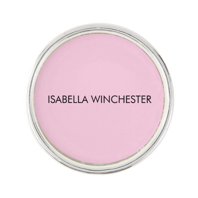 Breast cancer awareness month light pink custom  lapel pin (Front)