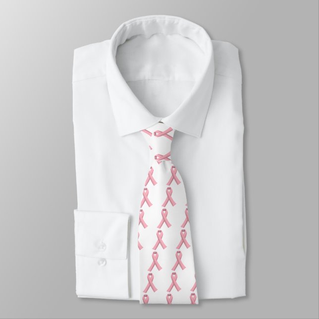 Breast Cancer Awareness Month Neck Tie (Tied)