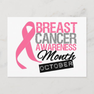 Breast Cancer Awareness Month October Postcard