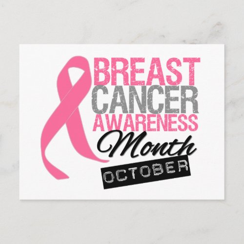 Breast Cancer Awareness Month October Postcard