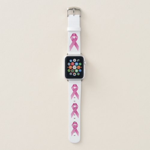 Breast Cancer Awareness Month October White Apple Watch Band