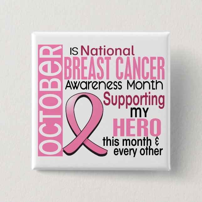 Breast Cancer Awareness Month Pinback Button (Front)