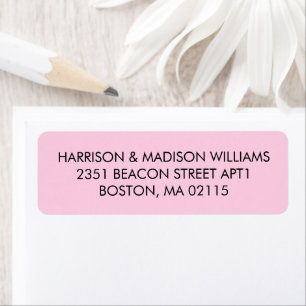 Breast cancer awareness month pink black address label