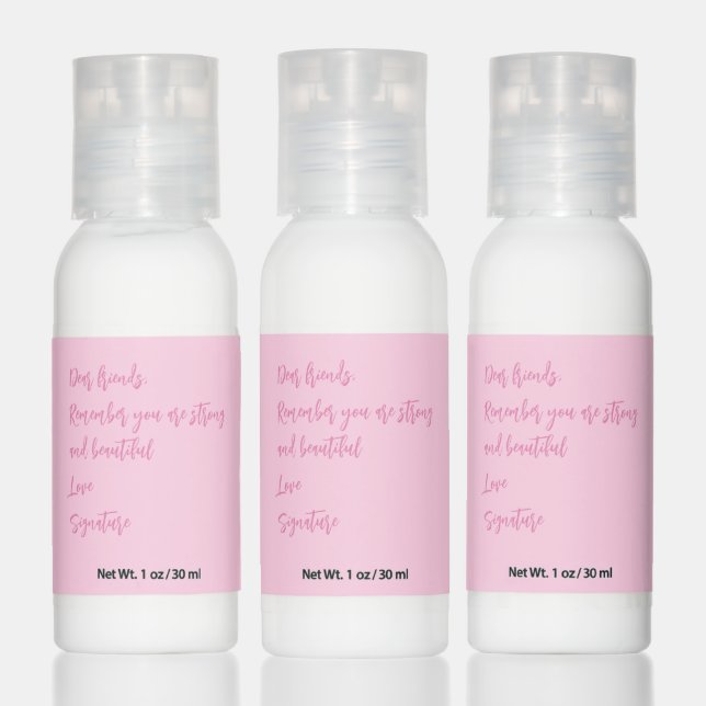 Breast Cancer Awareness month pink custom quote Hand Lotion (Set)