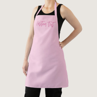 Breast cancer awareness month pink custom script apron