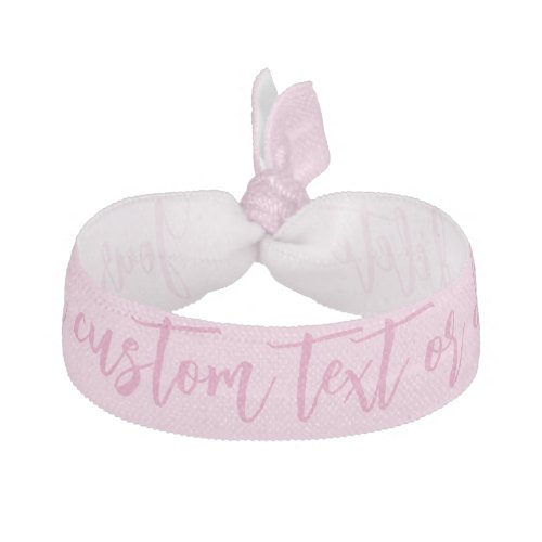 Breast cancer awareness month pink custom script elastic hair tie