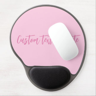 Breast cancer awareness month pink custom script gel mouse pad