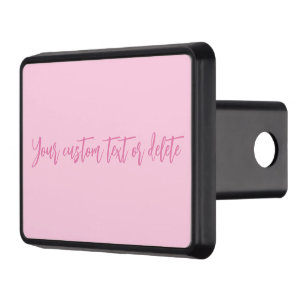 Breast cancer awareness month pink custom script hitch cover