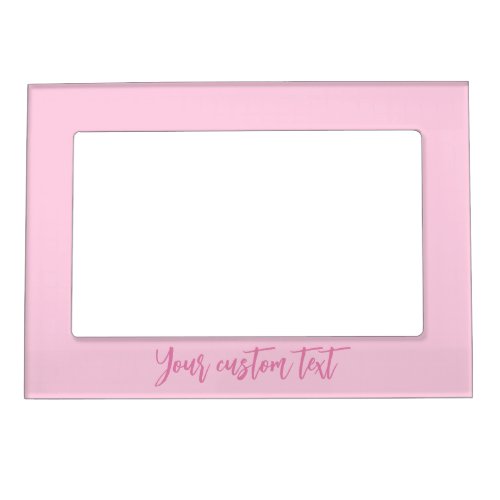 Breast cancer awareness month pink custom script magnetic frame