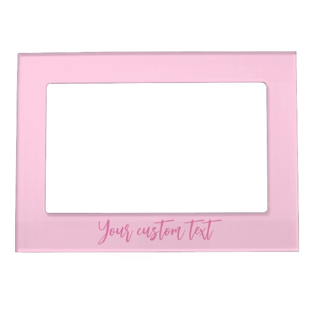 Breast cancer awareness month pink custom script magnetic frame (Front)