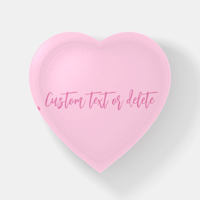 Breast cancer awareness month pink custom script paperweight (Front)