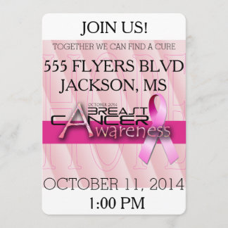 Breast Cancer Awareness Month - Pink Invitation