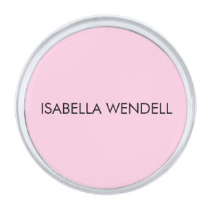 Breast cancer awareness month pink personalized silver finish lapel pin
