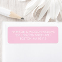 Breast cancer awareness month pink white address label