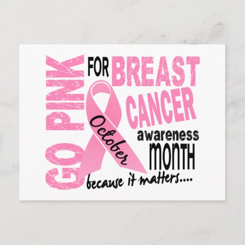 Breast Cancer Awareness Month Postcard