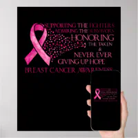 Breast Cancer Awareness Month  Breast Cancer Warrior Poster for