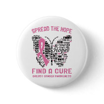 Breast Cancer Awareness Month Ribbon Gifts Button