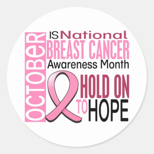 Breast Cancer Awareness Month Ribbon I2 14 Classic Round Sticker