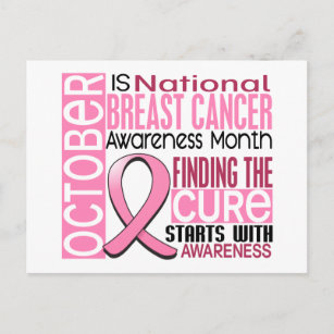 Breast Cancer Awareness Month Ribbon I2 1.5 Postcard