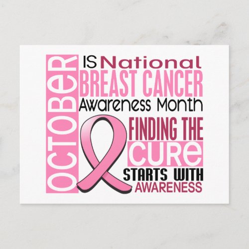 Breast Cancer Awareness Month Ribbon I2 15 Postcard