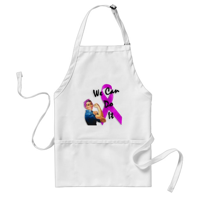 Breast Cancer Awareness Month, Rosie the Riveter Adult Apron (Front)