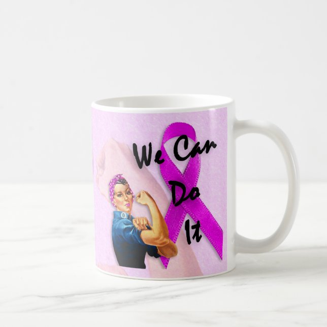Breast Cancer Awareness Month, Rosie the Riveter Coffee Mug (Right)