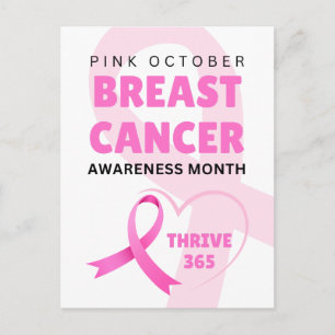 Breast Cancer Awareness Month Thrive 365 Postcard