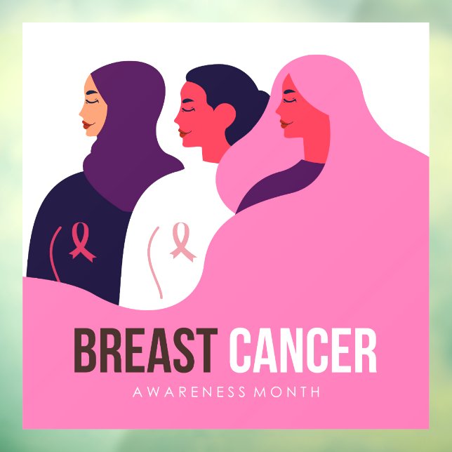 Breast Cancer Awareness Month Window Cling (Sheet 3)