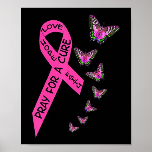 Breast Cancer Awareness Month Women Religious Butt Poster