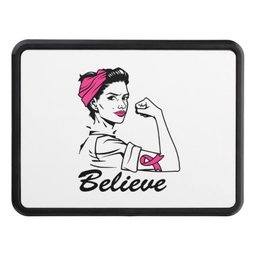 Breast Cancer Awareness Month Womens Believe Pink Hitch Cover