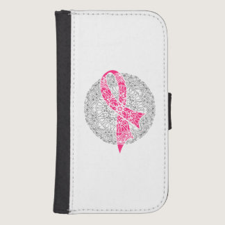 Breast Cancer Awareness Month Women's Oncology  Galaxy S4 Wallet Case