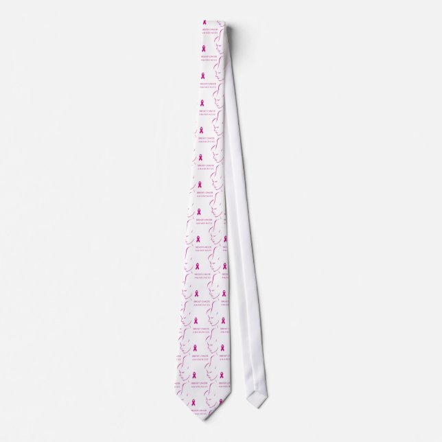 Breast cancer awareness neck tie (Front)