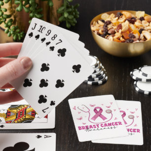 Breast Cancer Awareness Nurse Scrub Poker Cards