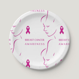 Breast cancer awareness paper plates
