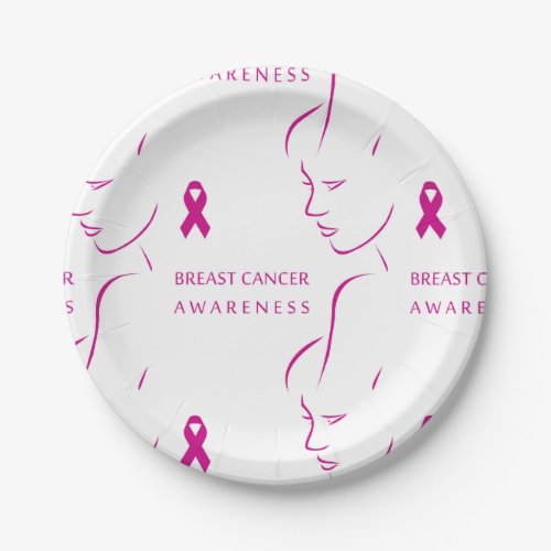 Breast cancer awareness paper plates