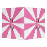 BREAST CANCER AWARENESS PATTERN- 3 RING BINDER