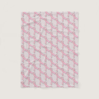 Breast Cancer Awareness Pattern Fleece Blanket