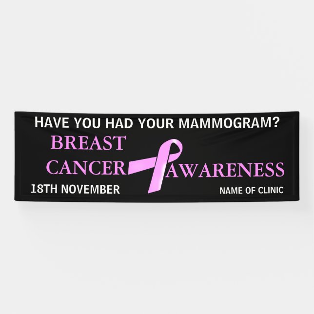 Breast Cancer Awareness | Personalize Banner (Horizontal)