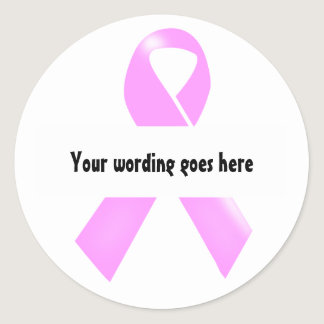 Breast cancer awareness | Personalize Classic Round Sticker
