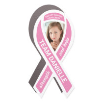 Breast Cancer Awareness Photo Pink Ribbon Car Magnet