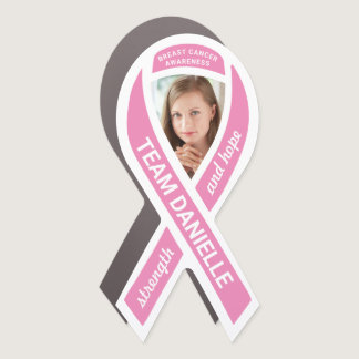 Breast Cancer Awareness Photo Pink Ribbon Car Magnet