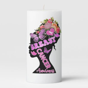 Breast Cancer Awareness Pillar Candle