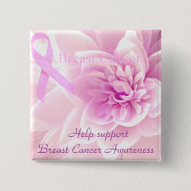 Breast Cancer Awareness_ Pinback Button (Front)